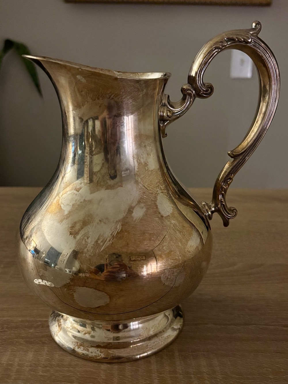 Vintage Gorham Silverplate Pitcher with Detailed Handle